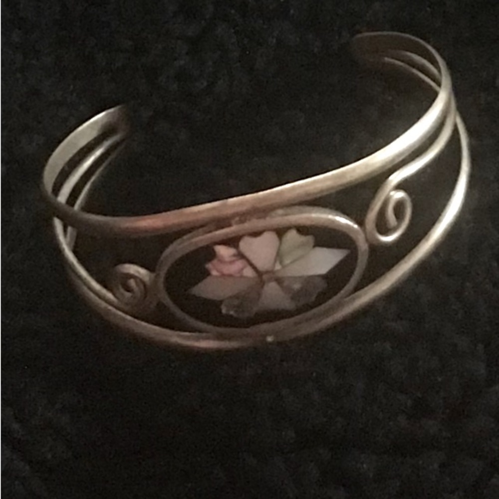 Vintage silver tone cuff bracelet